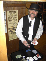 der western Falschspieler Poker-Cowboy